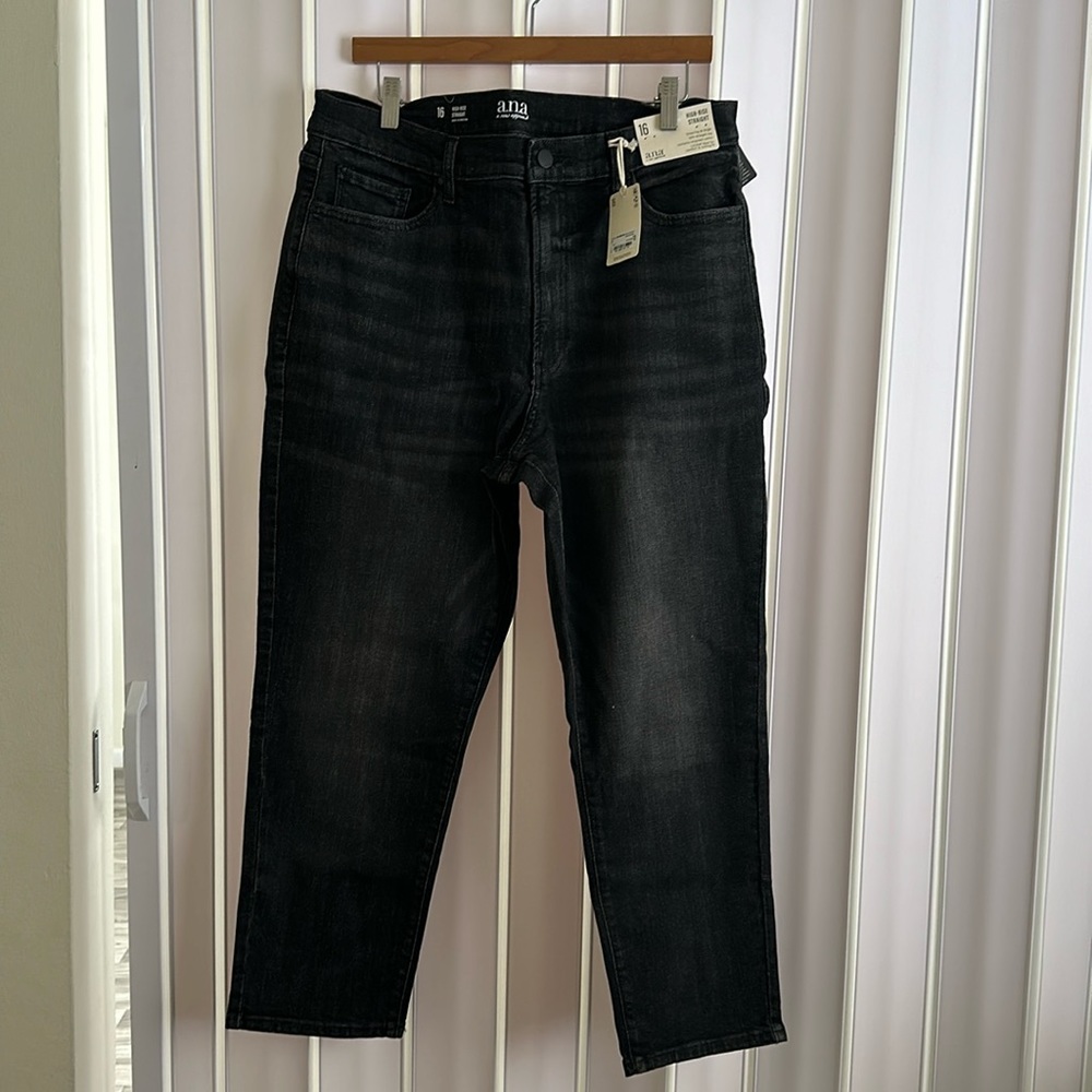 Ana high rise straight jeans